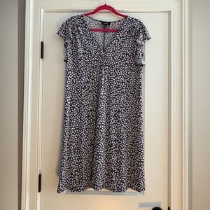 MSK Floral Navy and White Dress